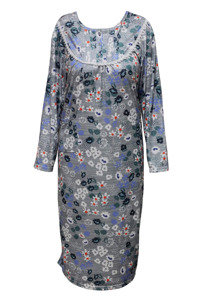 Jozefína nočná košeľa pre ženy s kvetmi 