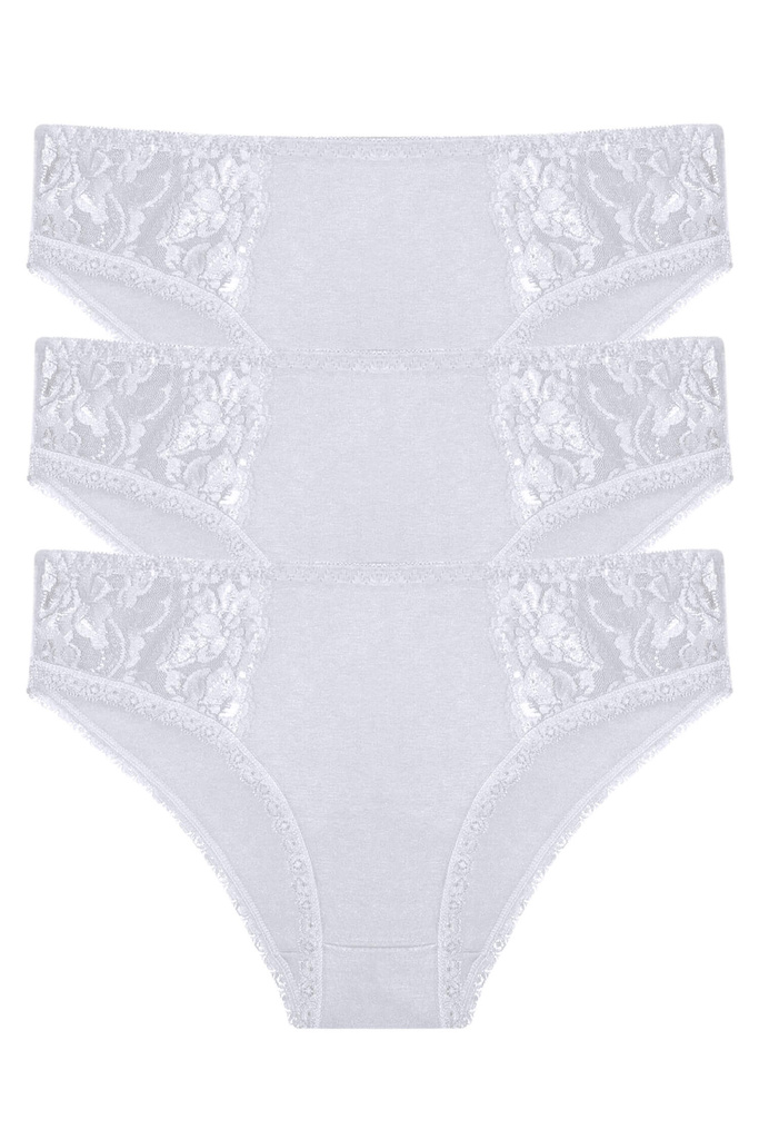 Helga bavlnené nohavičky s čipkou 9086 - 3 ks