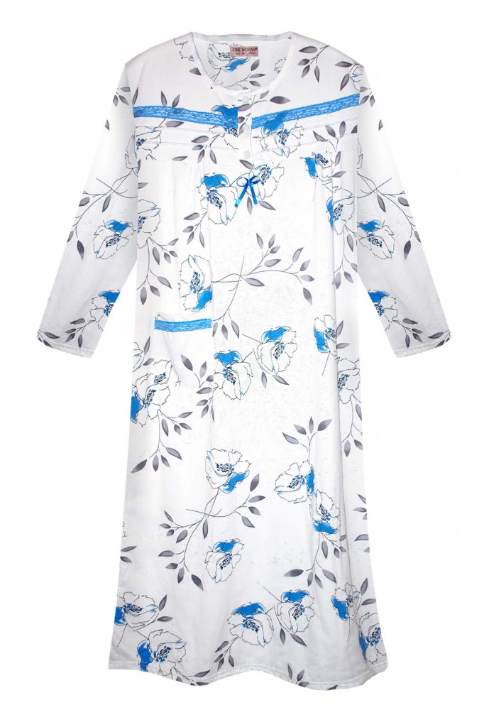 Fanynka hrejivá nočná košeľa s dlhým rukávom 6549