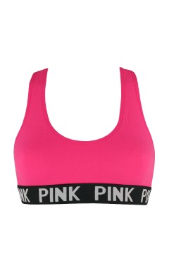 Pink bezšvová podprsenka chrbát motýlik