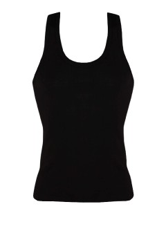 Yily Black pánske tielko bavlna FBX001