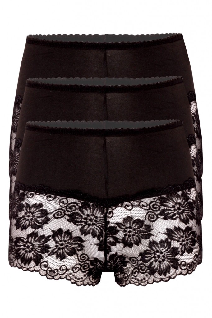 Michala boxerkové nohavičky s čipkou - 3bal