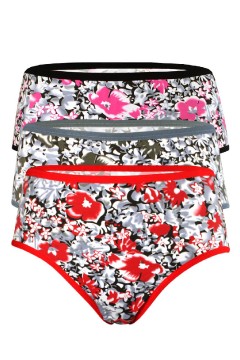 Rylie Bamboo vyššie nohavičky s potlačou - 3 ks