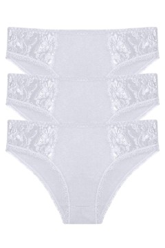 Helga bavlnené nohavičky s čipkou 9086 - 3 ks