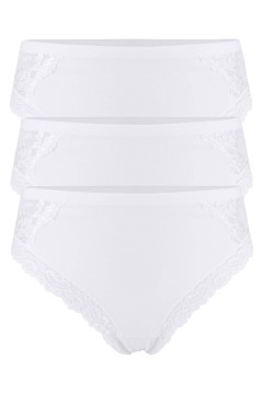 Justyn bavlnené nohavičky s čipkou - 3 bal