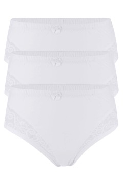 Markéta bavlnené nohavičky s čipkou - 3bal