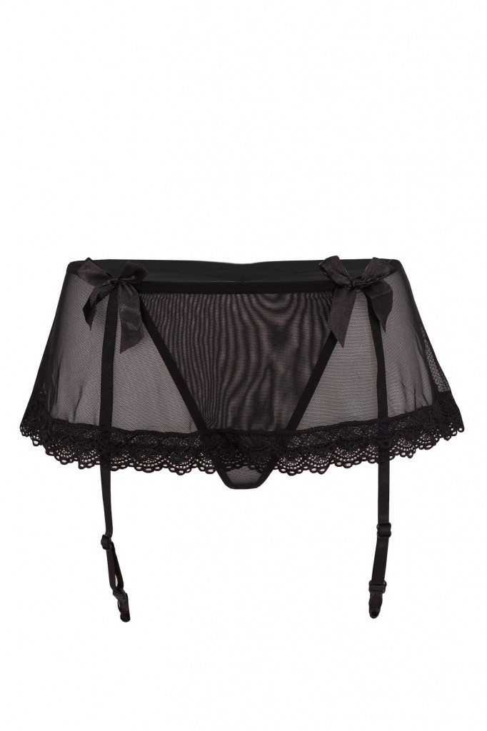 Ariana black sexy tangá s podväzkovým pásom 611