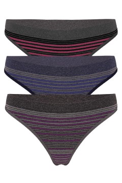 Juliana dámske tangá s prúžkami 6306 - 3bal