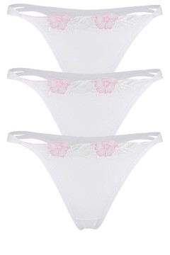 Texas čipkované tangá C073 - trojbal