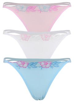 Texas čipkované tangá C073 - trojbal