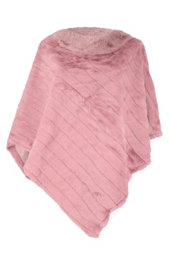 Karmen pončo s kožušinkovým rolákom