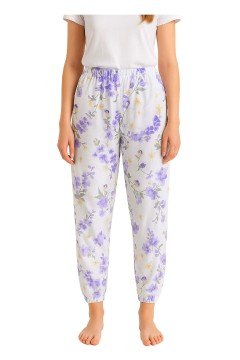 Bavlnené pyžamové nohavice Kvetuše 728