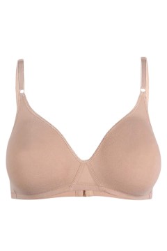 Gra bavlnená podprsenka bez kostíc a bez výstuže