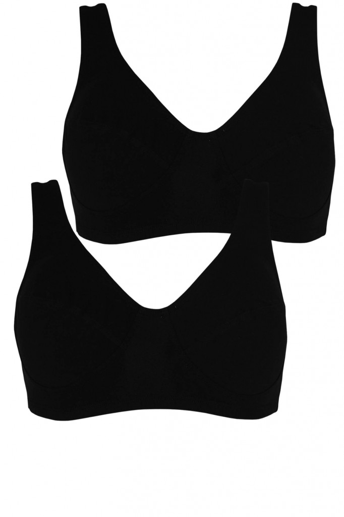 Bavlnená podprsenka bez kostíc Ľudka - 2 kusy