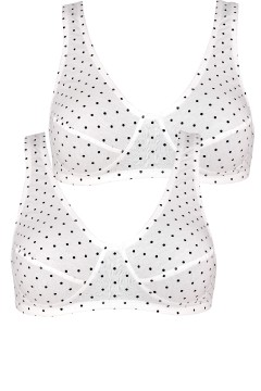 Bavlnená podprsenka bez kostíc Ľudka - 2 kusy