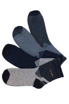 Bavlnené ponožky s voľnou gumou LM2037 - 3 páry