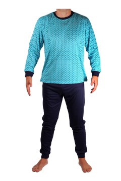 Pánske pyžamo s manžetami Robert MB-3616