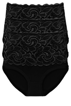 Nohavičky s vysokým čipkovým pásom Leny 6009 - 3 ks