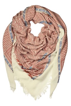 Bavlnená maxi šatka so vzorom a strapcami Eli