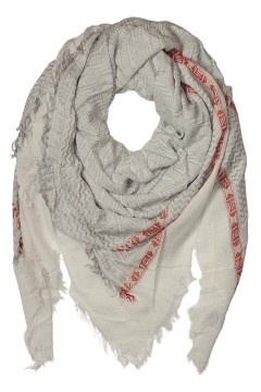 Bavlnená maxi šatka so vzorom a strapcami Eli