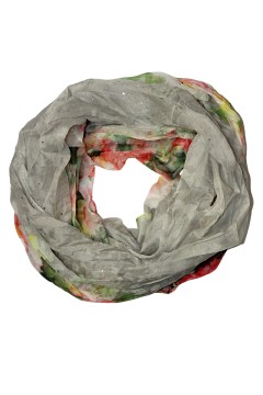 Kvetinový šál do kruhu - Dotyk jari s trblietkami