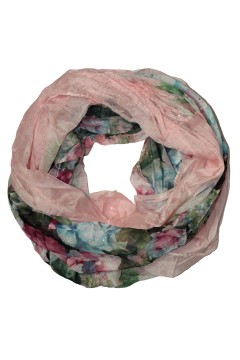 Kvetinový šál do kruhu - Dotyk jari s trblietkami