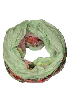 Kvetinový šál do kruhu - Dotyk jari s trblietkami