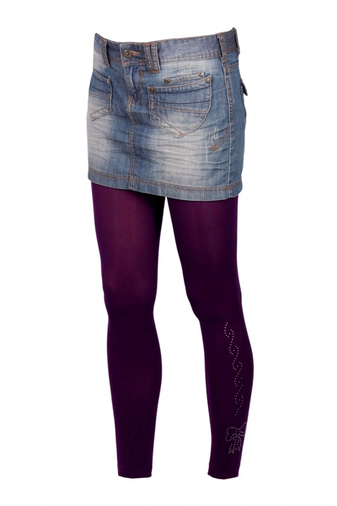 Calze Violette s ozdobou štrassé 92701 