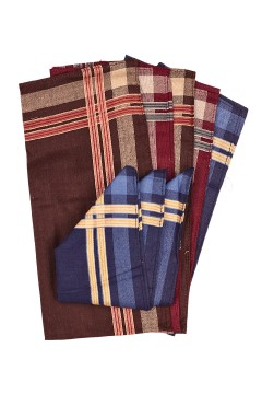 Tmavá pánska vreckovka z bavlny 6 ks - Premium