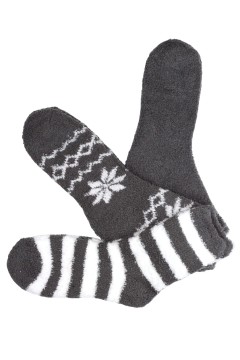 Ženilkové chlpaté ponožky H6001 - 3 páry