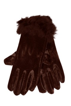 Dámske rukavice elegantné s kožušinkou - elastické - Elisa