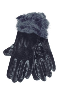 Dámske rukavice elegantné s kožušinkou - elastické - Elisa