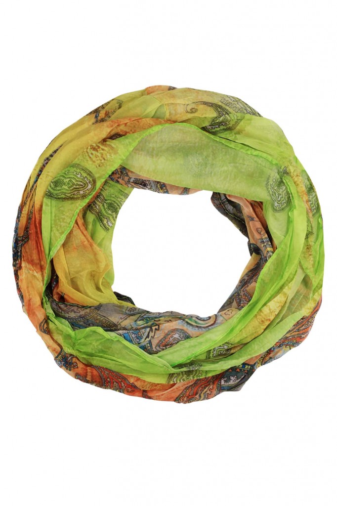 Ľahký dúhový kruhový šál so vzorom Pastel Air