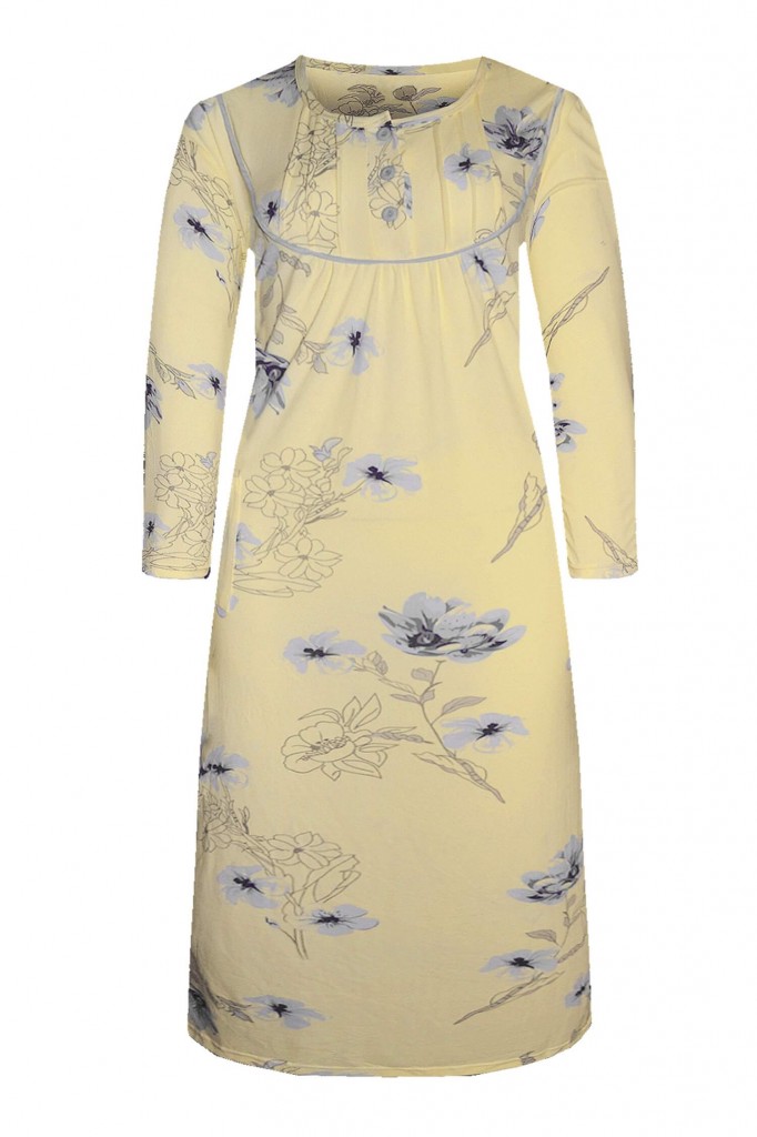 Janka dlhá nočná košeľa s kvetmi 6991