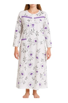 Fanynka hrejivá nočná košeľa s dlhým rukávom 6549