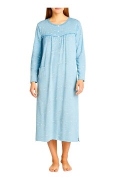 Dlhá bavlnená nočná košeľa - dĺžka do polovice lýtok Marta 6545