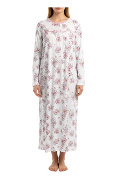 Nočná košeľa bavlnená dlhá dlhý rukáv Natálie 6589