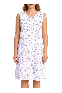 Dámska nočná košeľa bavlnená bez rukávov Andrea 6537