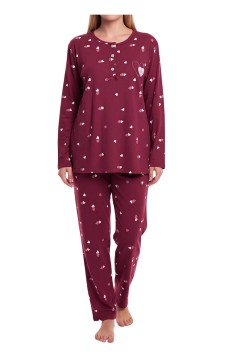 Dámske bavlnené pyžamo termo pre menšiu postavu Petite 2317