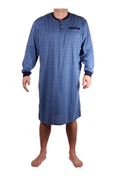 Pánska nočná košeľa bavlnená dlhý rukáv Peter MP-3692