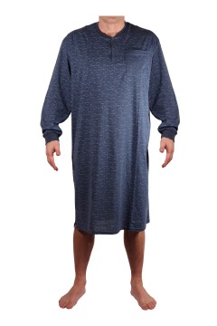 Pánska nočná košeľa bavlnená dlhý rukáv Peter MP-3692