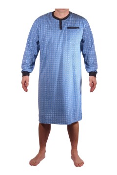 Pánska nočná košeľa bavlnená dlhý rukáv Jakub MP-3691