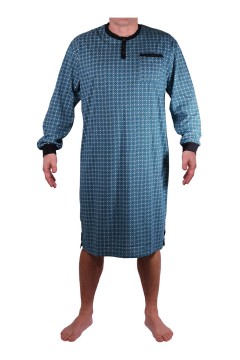 Pánska nočná košeľa bavlnená dlhý rukáv Jakub MP-3691