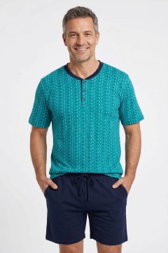 Bavlnené pánske pyžamo krátky rukáv Otmar 2451