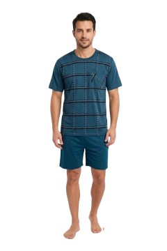 Šimon pánske bavlnené pyžamo krátke