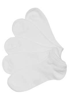 Ponožky Sneakers členkové bavlnené - biele 5 párov