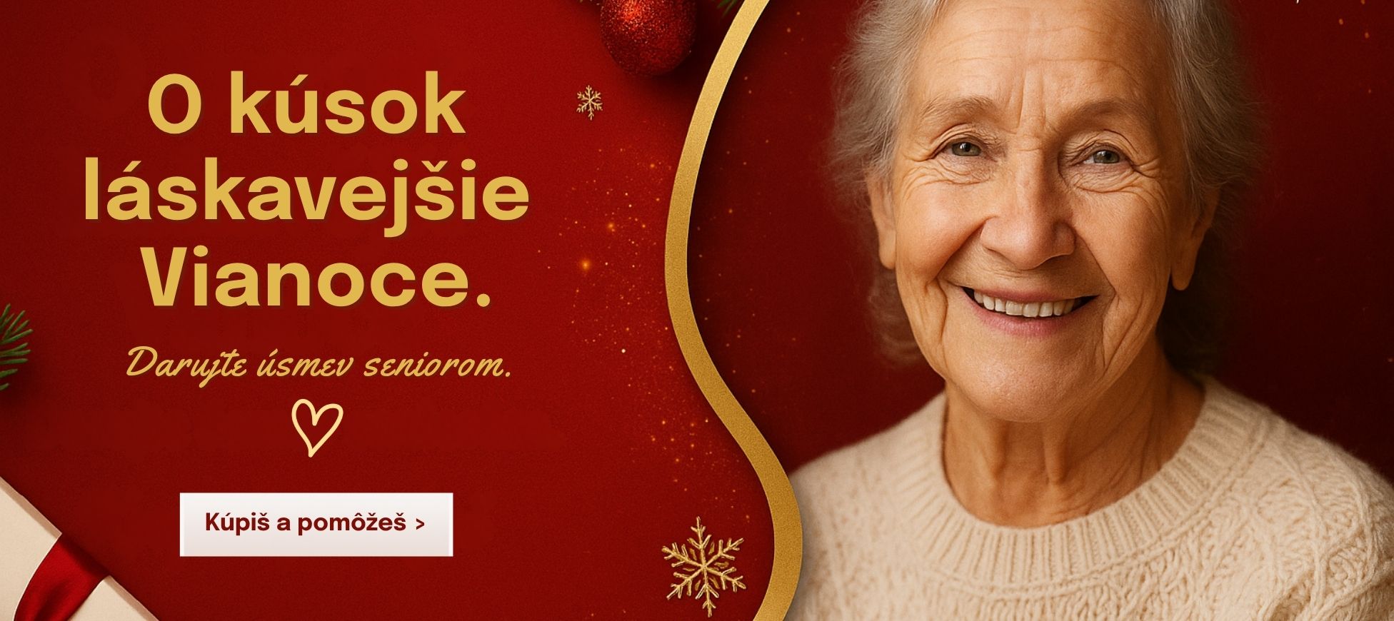 Tento rok pomáhame - z vybraných viacbalov boxeriek venujeme 50 centov na Domov dôchodcov v Chlumci nad Cidlinou