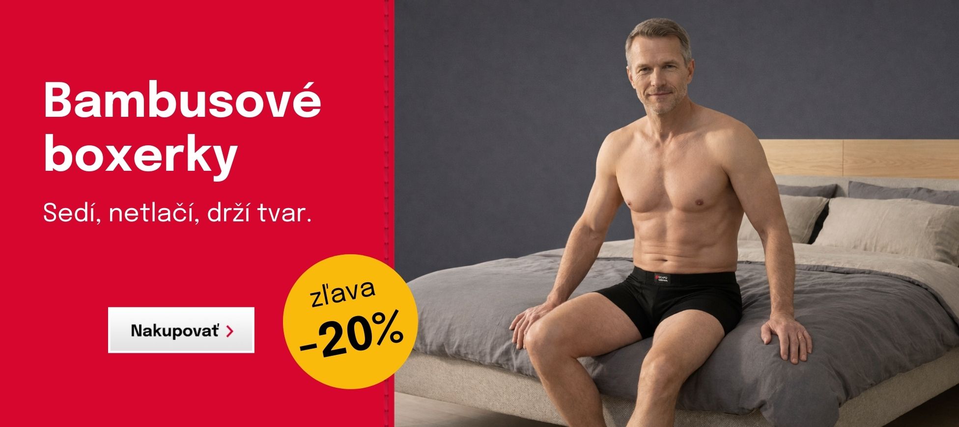 Zľava 20 % na bambusové boxerky 