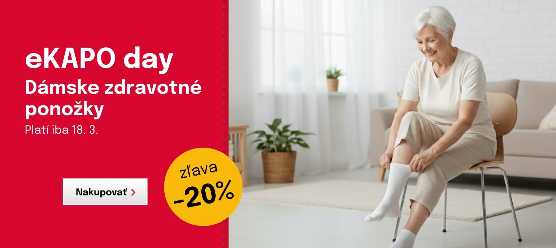 eKAPO day: Zľava 20 % na dámske zdravotné ponožky - jen dnes