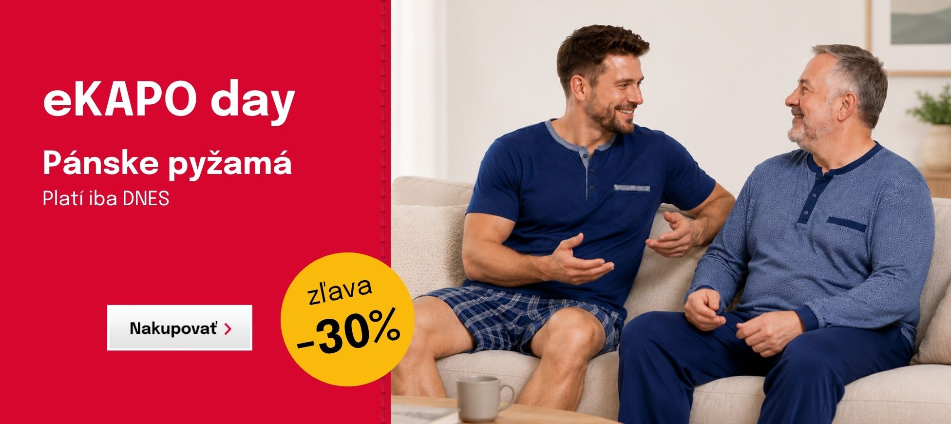 eKAPO day: Zľava 30 % na pánske pyžamá